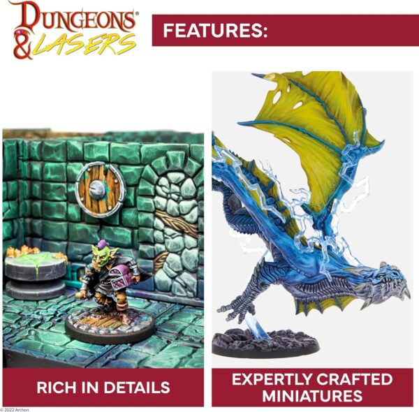 Dungeons & Lasers NPC DND Miniatures Pack - 68 Figurines with Scenic Bases for 5E Compatible Tabletop RPG Games - 28MM Unpainted and Unassembled - for Ages 14 Years + - Image 7