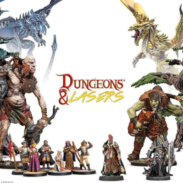 Dungeons & Lasers NPC DND Miniatures Pack - 68 Figurines with Scenic Bases for 5E Compatible Tabletop RPG Games - 28MM Unpainted and Unassembled - for Ages 14 Years + - Image 10