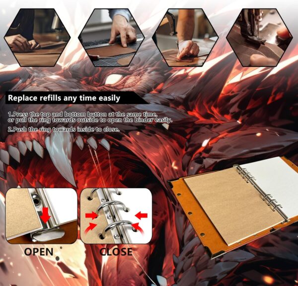 DUROTAN DND Journal Dragon Notebook A5 Binder Diary 400 Pages For D&D Gift Set Dungeons and Dragons Accessories Role Playing Games DM & Players RPG - Image 6