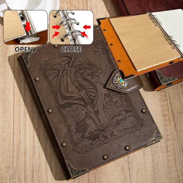 DUROTAN DND Journal Dragon Notebook A5 Binder Diary 400 Pages For D&D Gift Set Dungeons and Dragons Accessories Role Playing Games DM & Players RPG - Image 8