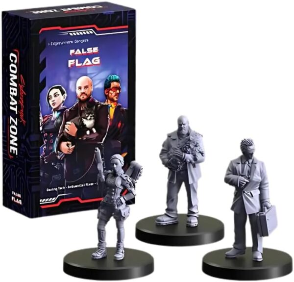 Monster Fight Club Cyberpunk Red Combat Zone Miniatures Bundle: Edgerunners - Glitching News Gonks, Wall Crawlers Gonks, False Flag Gonks, and C-Suite Gangers (4 Items) - Image 5