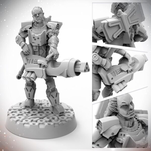 Archan Studio Starfinder Unpainted Miniatures: Half-Orc Soldier- 32mm Unpainted Plastic Miniatures - for Kids and Adults Ages 14+, Grey - Image 6