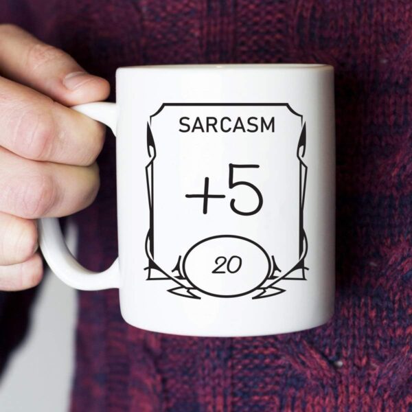 D&D Stats Mug - Sarcasm 11oz White Ceramic Coffee Mug - Dungeons and Dragons - RPG - DnD - Gift for Geeks - Image 4