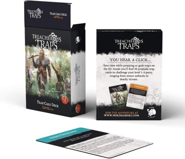 Dungeons and Dragons 5th Edition Deck of Cards – Treacherous Trap Deck: Lvl 1-4 by Nord Games – 50 Cards - Games for Adults and Kids – DND Books – Gaming Accessories - Compatible with D&D 5e - Image 5