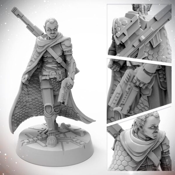 Starfinder Unpainted Miniatures: Half-Elf Operative - 32mm Unpainted Plastic Miniatures by Archan Studio - for Kids and Adults Ages 14+ - Image 6