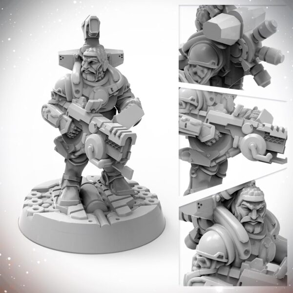 Starfinder Unpainted Miniatures: Dwarf Soldier- 32mm Unpainted Plastic Miniatures by Archan Studio - for Kids and Adults Ages 14+ - Image 5