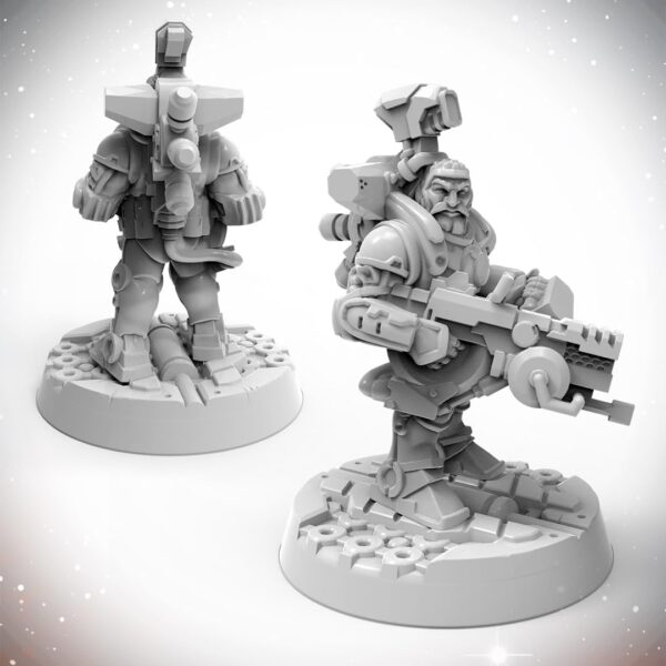 Starfinder Unpainted Miniatures: Dwarf Soldier- 32mm Unpainted Plastic Miniatures by Archan Studio - for Kids and Adults Ages 14+ - Image 4