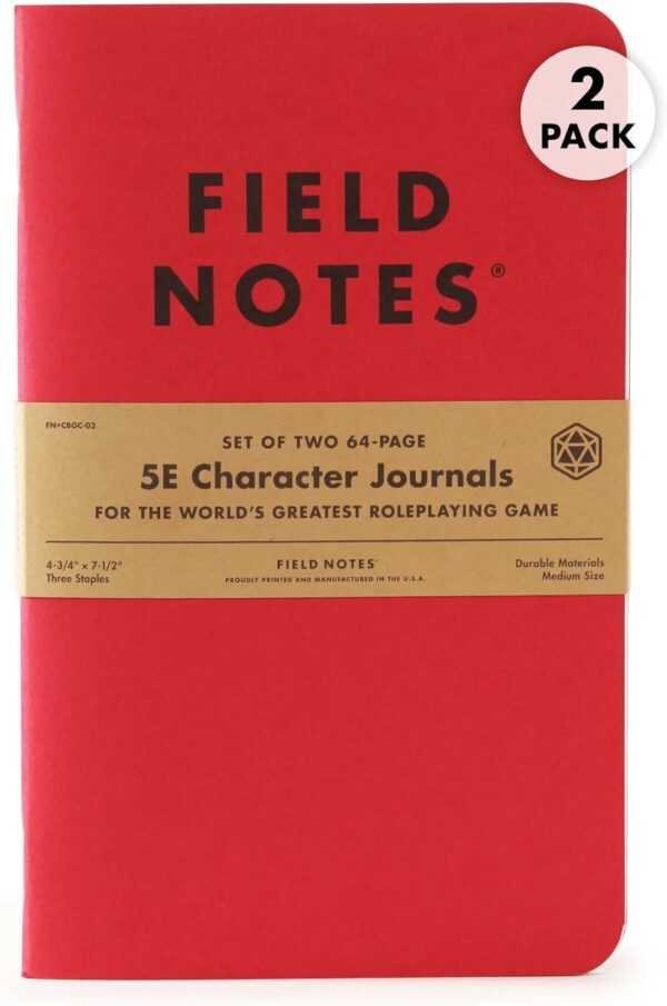 Field Notes: 5E Character Journal - 2 Pack - Character Notebook for Dungeons and Dragons Fifth Edition - 4.75 x 7.5 Inch… - Image 2