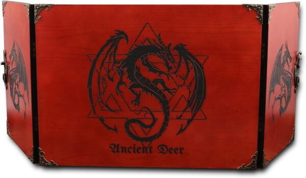 DM Screen Wooden Dungeon Master Screen for Hand Crafted Dungeon and Dragons Gift,DND Dice GM Games,D&D 5e Accessories,Magic The Gathering,Pathfinder,Custom Screen (DmScreen-Wine red) - Image 10