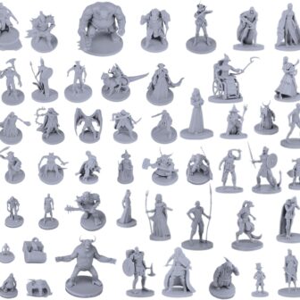 50 Unique Miniatures Fantasy Tabletop RPG Figures for Dungeons and Dragons, Pathfinder Roleplaying Games. Bulk unpainted, Great for D&D - Image 2