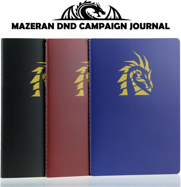 Mazeran Campaign Journal for Dungeons and Dragons 5e - A5 Softcover Notebook - DnD journal, DnD notebook, D&D 5e, Character journal (PACK OF 3) - Image 4