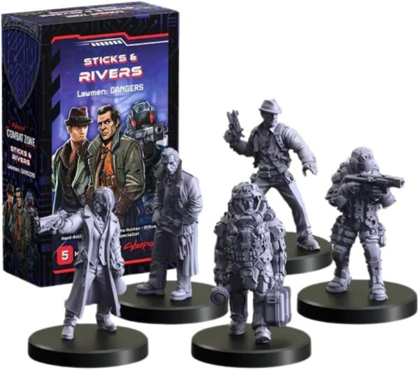 Monster Fight Club Cyberpunk Red, Combat Zone The Board Game Gangs Expansion: Sticks & Rivers (Lawmen Gangers) - Image 2