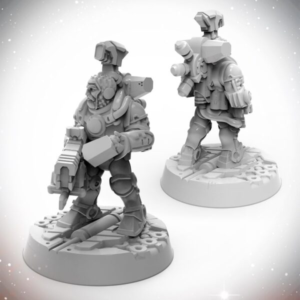 Starfinder Unpainted Miniatures: Dwarf Soldier- 32mm Unpainted Plastic Miniatures by Archan Studio - for Kids and Adults Ages 14+ - Image 3