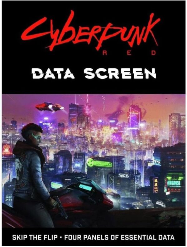 Cyberpunk RED Data Screen by R Talsorian Games – 4 Panel Cardstock DM Dungeon Master, GM Gamemaster, Player Screen - Board Game and Tabletop Gaming Accessories – Compatible with Cyberpunk RED - Image 2