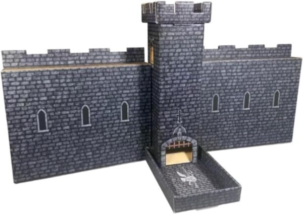 Dark Castle Keep Dice Tower & 2 Wall DM Screens w/Magnetic Initiative Turn Tracker - Image 2