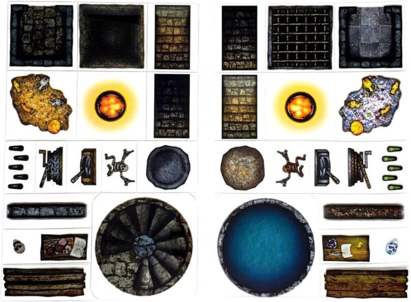 Dungeons - 66pc Double-Sided Dungeon & Terrain Pieces for Starters & Masters Alike - Roleplaying Objects for Dungeons & Dragons - Immersive Map Accessories for DND 5E, Pathfinder & Warhammer RPGs - Image 4