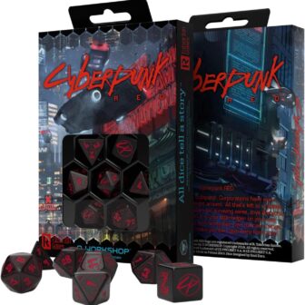 Q-Workshop The Cyberpunk RPG Dice Set , Black, 2.4 x 16.4 x 10.4 cm - Image 3