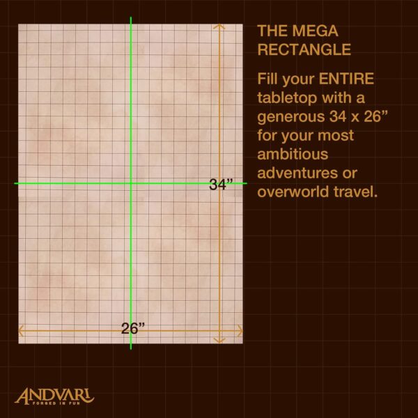 GSM Brands Battle Mat with Grid for Dungeons Role Playing Tabletop Dragons Game - 4 Pack Dry Erase Battle Boards, Non-Skid Back (17x13 Inches Each Makes 34x26 Board) - Image 5