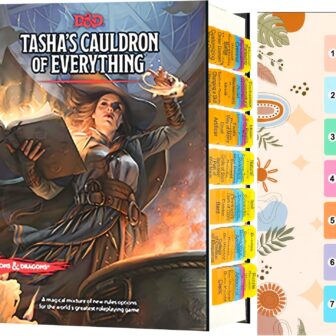 Index Tabs for D&D Tasha's Cauldron of Everything, 75 D&D Rules Expansion Color Coded Clear PVC Laminated Tabs, Durable Repositionable Tabs(Book not Included) - Image 3