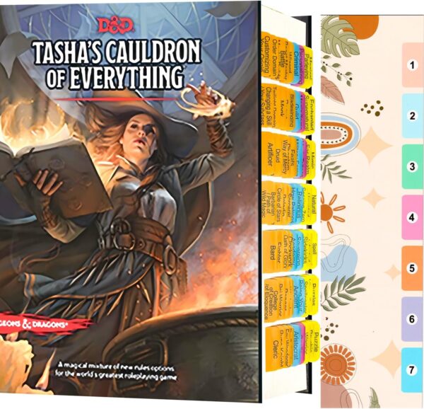 Index Tabs for D&D Tasha's Cauldron of Everything, 75 D&D Rules Expansion Color Coded Clear PVC Laminated Tabs, Durable Repositionable Tabs(Book not Included) - Image 3