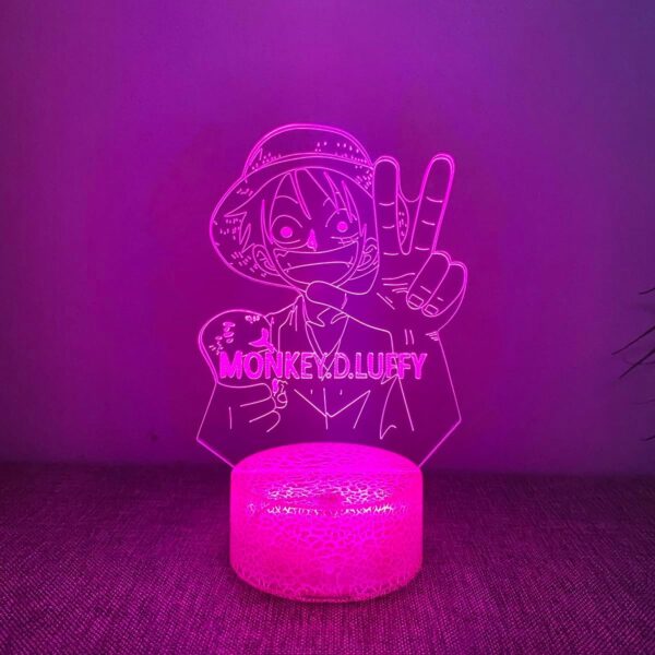 One Piece Luffy 3D Night Light -7 Color Touch Switching LED Lamp Night Lights one Piece Merch Best Gift - Image 7