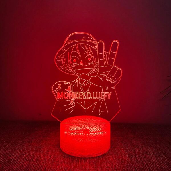 One Piece Luffy 3D Night Light -7 Color Touch Switching LED Lamp Night Lights one Piece Merch Best Gift - Image 6