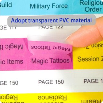 Index Tabs for D&D Tasha's Cauldron of Everything, 75 D&D Rules Expansion Color Coded Clear PVC Laminated Tabs, Durable Repositionable Tabs(Book not Included) - Image 5