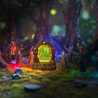 CZYY DND Glowing Portal Resin Miniature with Color-Changing LED Lights - Magic Portal Terrain, RPG Scenery for Tabletop Wargaming, Dungeons & Dragons and Warhammer - Image 8