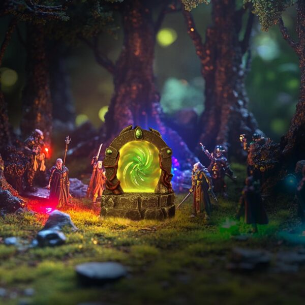 CZYY DND Glowing Portal Resin Miniature with Color-Changing LED Lights - Magic Portal Terrain, RPG Scenery for Tabletop Wargaming, Dungeons & Dragons and Warhammer - Image 8