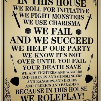 Dungeons And Dragons Sign Dragon Wall Art Dungeons And Dragons Movie Poster Dungeons And Dragons Gifts For Men In This House We Roll For Initiative We Roleplay Retro Metal Tin Sign Dungeons And - Image 2