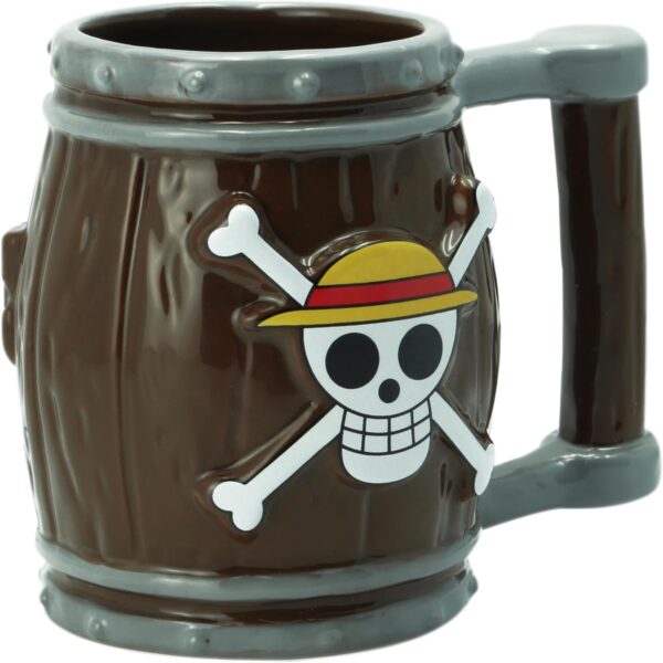 ABYSTYLE One Piece Anime Straw Hat Jolly Roger Barrel Ceramic Coffee Tea 3D Mug 12 Oz. Drinkware Manga Gift - Image 5