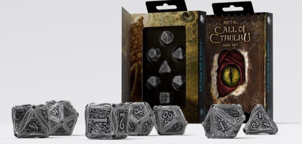 Q Workshop Metal Call of Cthulhu RPG Dice Set 7 Polyhedral Pieces - Image 4