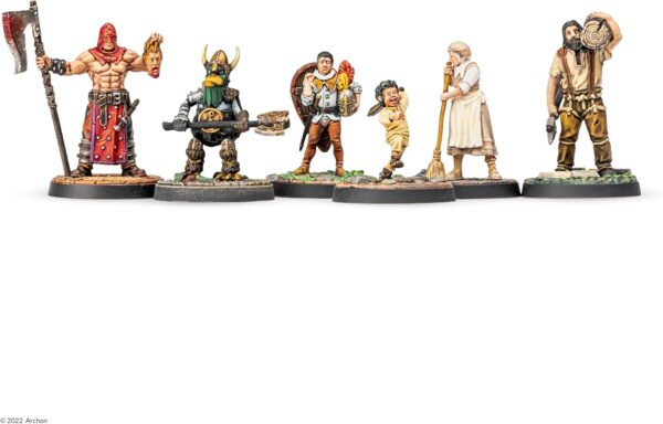 Dungeons & Lasers NPC DND Miniatures Pack - 68 Figurines with Scenic Bases for 5E Compatible Tabletop RPG Games - 28MM Unpainted and Unassembled - for Ages 14 Years + - Image 5