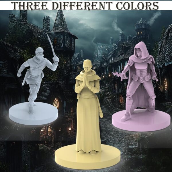 Mythical Heroes Town Dwellers, Heroes and Monsters Mini Figure Set for RPGs - 102 Pcs in 17 Designs, Suitable Size for DND (Town Edition) - Image 5