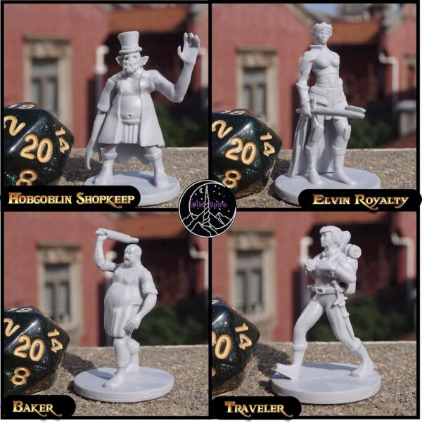 18 Miniatures Townsfolk Hero for DND Miniatures Bulk 28mm & Dungeons and Dragons Miniatures | for DND Minis and D&D Miniatures Fan and Fantasy Miniatures I Campaign Setting & Quests - Image 8