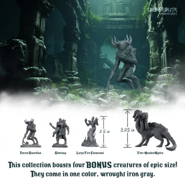 Chaotic Encounters - 64 Tabletop Gaming Miniatures for RPG/DND Miniatures/Bulk Dungeons & Dragons Miniatures/D&D Miniatures Monsters/DND Minis/DND Figures Starter Pack/Pathfinder - Image 3