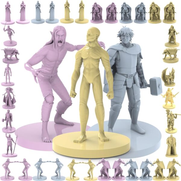 Mythical Heroes Town Dwellers, Heroes and Monsters Mini Figure Set for RPGs - 102 Pcs in 17 Designs, Suitable Size for DND (Town Edition) - Image 8