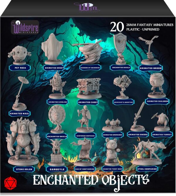 20 Enchanted Objects - Animated Objects for DND Miniatures 28-32mm Dungeons & Dragons Minis Bulk D&D Figures DND Minis Bulk Fantasy Spell Effects Tabletop Fantasy Game Miniature Accessories - Image 2