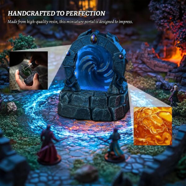 CZYY DND Glowing Portal Resin Miniature with Color-Changing LED Lights - Magic Portal Terrain, RPG Scenery for Tabletop Wargaming, Dungeons & Dragons and Warhammer - Image 4