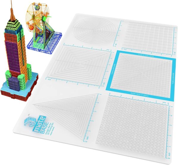 3Dmate Base - Transparent 3D Pen Mat 18 x 12 Inches with Fuse and Join Area - Flexible Two-Sided Heat-Resistant Silicone - 3D Pen Accessories Compatible with Stencils - STEM Activity for Kids, Adults - Image 2