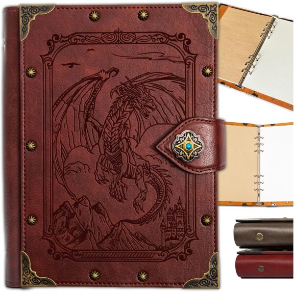 DUROTAN DND Dragon Journal Notebook,Unique A5 Binder 400 Page For Dungeons and Dragons Gift D&D Accessories Sketchbooks Daily Diary - Image 2