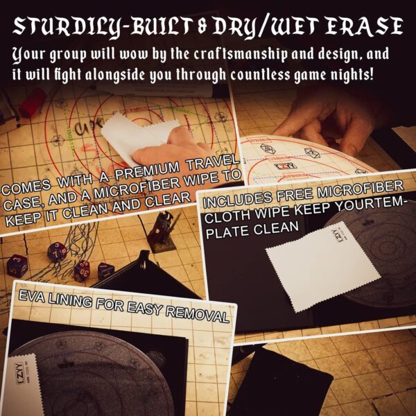 Upgraded Spell AOE Damage Template Extra Large to 30' Cube & 30' Cone, Acrylic D&D Area Effect Marker with Gift Box - Perfect Tabletop RPG Gaming Accessories, Tools for Dungeons and Dragons, TTRPGs - Image 7