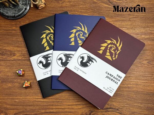 Mazeran Campaign Journal for Dungeons and Dragons 5e - A5 Softcover Notebook - DnD journal, DnD notebook, D&D 5e, Character journal (PACK OF 3) - Image 7