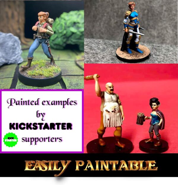 Wildspire 58 Fantasy Miniatures Set Townsfolk Characters for DND Miniatures Bulk 28mm Dungeons and Dragons Miniatures | for DND Minis and D&D Miniatures I Character Sheets & Quests - Image 7