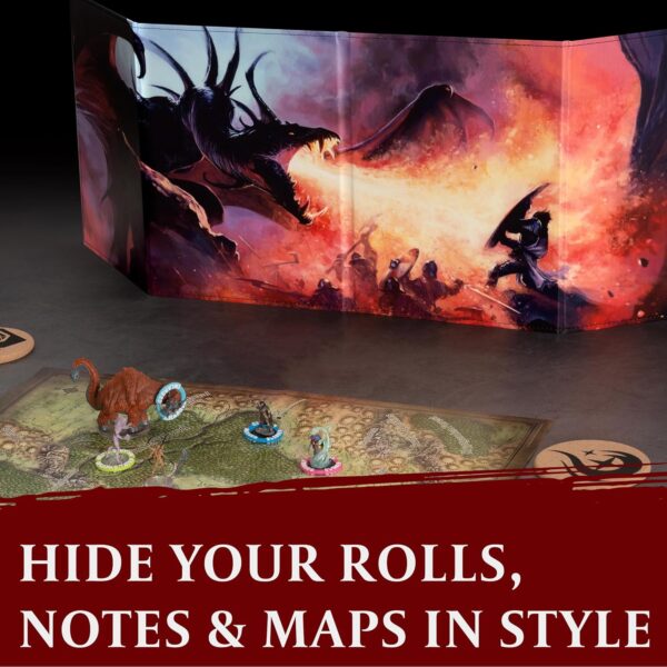 DND DM Screen 5e - D&D Dungeon Master Screen Full Color Print with Customizable Inserts - Dungeons and Dragons GM / Game Master Accessories Gift for Man or Woman. Hide Your Dice Rolls, Maps & Books. - Image 6