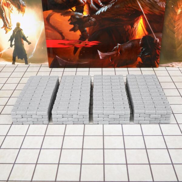 Dungeon Walls 40pcs 28mm Miniature RPG Terrain Modular System DND Building Accessories for Tabletop Role Playing Scenes, Gift of Christmas Halloween for DM (Expansion Pack 1) - Image 2