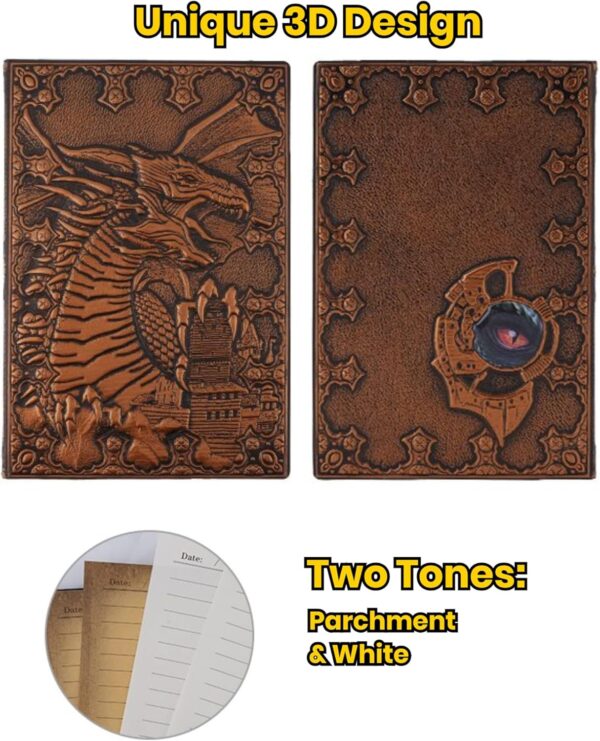 DND dice Tray 3 in 1 - dice Box with d&d dice Metal - Wooden dice Tray | DND dice Box with D&D Books for RPG Table Games (200 Page) - DND Set for Dungeons & Dragons Players - HORNATE - Image 9