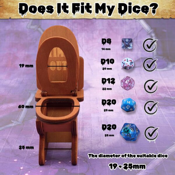 DND Dice Jail, Dice Chair of Shame with Dunce Hat, DND Accessories for Dungeons and Dragons, DND Gift for Fans of Tabletop Games, Time Out Chair for RPG Game, Fits Die Size D4-D20 - Image 6