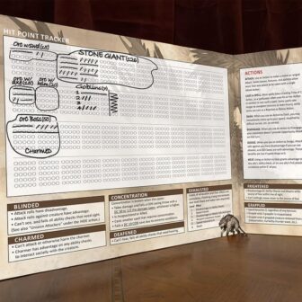 DM Screen for 5th Edition: Dry-Erase with Built in hit Point Tracker, Essential 5e Rules Reference, Amazing Illustration - Image 4
