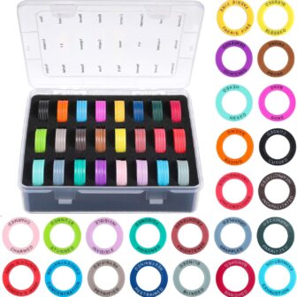 Upgraded ALIZERO DND Miniatures Condition Rings - 96 D&D Status Effect Markers in 24 Frequently Used Conditions - Pathfinder and Dungeons & Dragons Accessories - Premium Storage Box with Foam Padding - Image 2